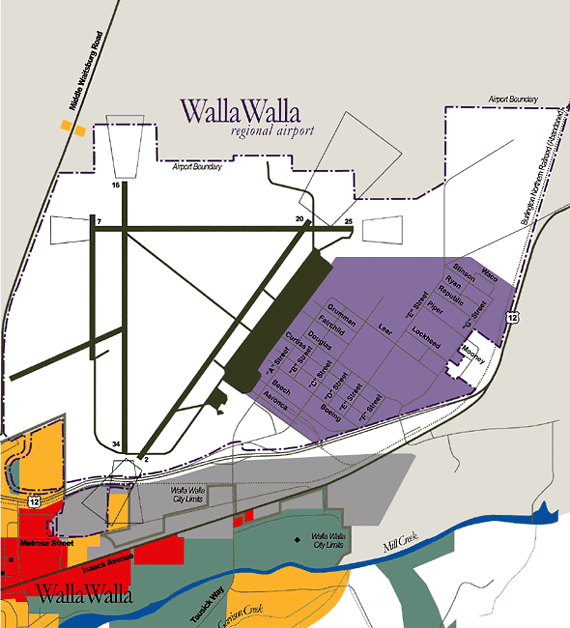 Walla Walla Airport Map